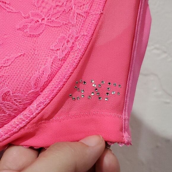 Savage x Fenty Living in the Clouds Iridescent Lace Bra Size 42DD - Picture 5 of 16